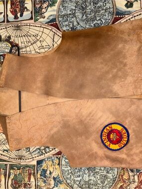 YMC Tan Vest with Yellow & Blue Indian Guides Patch